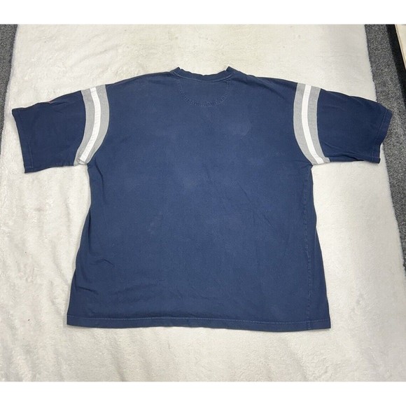 Vintage Lee Sport Cleveland Indians Embroidered Blue Oversized T-Shirt Size 2XL - Picture 6 of 6